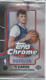 2025-26 Topps Chrome Basketball Hobby, Pack *RELEASES 12/18*