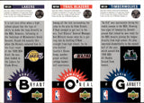 1996-97 Kevin Garnett Jermaine ONeal Kobe Bryant Upper Deck Collector's Choice MINI'S ROOKIE RC #M129 Minnesota Timberwolves Portland Trail Blazers Los Angeles Lakers 2