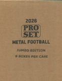 2026 Pro Set Metal Football Jumbo, 8 Box Case