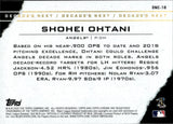 2020 Shohei Ohtani Topps Chrome DECADE'S NEXT #DNC-18 Los Angeles Angels