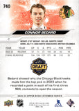 2023-24 Connor Bedard Upper Deck EXTENDED SERIES DRAFT ROOKIE RC #740 Chicago Blackhawks 1