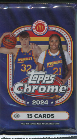 2024 Topps Chrome McDonald's All American Basketball Hobby, Pack