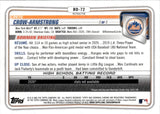 2020 Pete Crow-Armstrong Bowman Draft CHROME PROSPECT 1ST BOWMAN REFRACTOR #BD-72 New York Mets