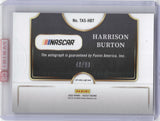 2025 Harrison Burton Panini Select TRACKSIDE ACTION SIGNATURES BLUE PRIZM 49/99 AUTOGRAPH AUTO #TAS-HBT