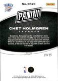 2024 Chet Holmgren Panini Black Friday PURPLE 19/25 #BK20 Oklahoma City Thunder