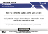 2024 Jonathan Ogden Topps Chrome GEOMETRIC REFRACTOR AUTOGRAPH VARIATION AUTO #TCA-JO Baltimore Ravens