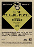 2025 Justin Morneau Topps Update MOST VALUABLE PLAYER ORANGE FOIL 17/25 #MV-21 Minnesota Twins