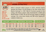 2025 Jackson Merrill Topps Chrome Platinum Anniversary ORANGE TOILE REFRACTOR 16/25 #123 San Diego Padres
