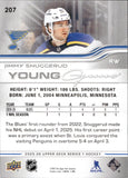 2025-26 Jimmy Snuggerud Upper Deck SERIES 1 YOUNG GUNS ROOKIE RC #207 St. Louis Blues