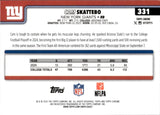 2025 Cam Skattebo Topps Chrome PULSAR REFRACTOR ROOKIE RC #331 New York Giants