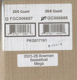 2025-26 Bowman Basketball Mega, 20 Box Case