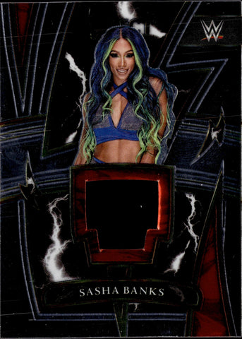 2022 Sasha Banks Panini Select WWE SPARKS SHIRT RELIC #SP-SBK Friday Night Smackdown 2