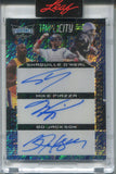 2023 Shaquille O'Neal Mike Piazza Bo Jackson Leaf Vibrance TRIPLICITY BLUE SHIMMER TRIPLE AUTO 1/1 ONE OF ONE AUTOGRAPH #TC-4 Lakers Dodgers Raiders
