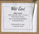 *LAST CASE* 2026 Wild Card Haunted Hits Monster Hunt Multi-Sport Jumbo, 20 Box Case