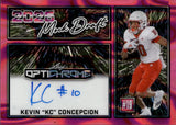 2025 Kevin "KC" Concepcion Leaf Optichrome 2026 MOCK DRAFT PINK LAVA AUTOGRAPH 6/8 AUTO #MA-KC1 NC State Wolfpack