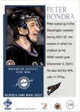2002-03 Peter Bondra Pacific Private Stock Reserve GAME-WORN JERSEY 1266/1475 #148 Washington Capitals