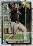 2024 Leo De Vries Bowman Chrome Prospects 1ST BOWMAN MOJO REFRACTOR #BCP-179 San Diego Padres 3