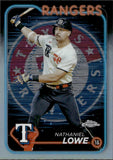 2024 Nathaniel Lowe Topps Chrome LIGHTBOARD LOGO REFRACTOR VARIATION #252 Texas Rangers