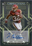 2021 Jaret Patterson Panini Obsidian ELECTRIC ETCH YELLOW ROOKIE AUTOGRAPH 13/25 AUTO RC #198 Washington Commanders