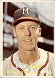 1957 Dave Jolly Topps #389 Milwaukee Braves BV$8 1