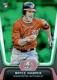 2012 Bryce Harper Bowman Platinum GREEN ROOKIE RC #56 Washington Nationals