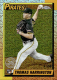 2025 Thomas Harrington Topps Update SILVER PACK CHROME 1990 DESIGN GOLD MOJO REFRACTOR ROOKIE 47/50 RC #U90C-57 Pittsburgh Pirates