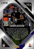 2025 Lamar Jackson Panini Prizm PREMIER JERSEY PINK PRIZM #PJY-LJN Baltimore Ravens
