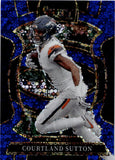 2025 Courtland Sutton Panini Select CONCOURSE BLUE DISCO PRIZM 6/25 #11 Denver Broncos
