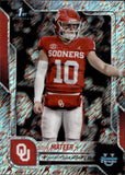 2025 John Mateer Bowman University Chrome 1ST BOWMAN SHIMMER REFRACTOR #1 Oklahoma Sooners