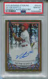 2024 Victor Scott II Bowman Sterling GOLD REFRACTOR PROSPECT AUTO 46/50 AUTOGRAPH PSA 10 #PAVS St. Louis Cardinals 5869