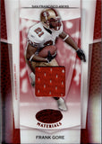 2007 Frank Gore Donruss Leaf Certified Materials MIRROR RED GAME-WORN JERSEY 64/100 #67 San Francisco 49ers