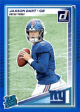 2025 Jaxson Dart Panini Donruss RATED ROOKIE PRESS PROOF BLUE RC #400 New York Giants