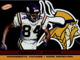 2001 Randy Moss Pacific Prism Atomic RED 166/310 DIE CUT #79 Minnesota Vikings HOF