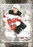 2024-25 Luke Hughes Upper Deck Artifacts GOLD MATERIALS DUAL JERSEY 193/299 #36 New Jersey Devils