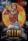 2025 Dylan Crews Topps Cosmic Chrome PLANETARY PURSUIT SUN ROOKIE RC #PPS-8 Washington Nationals