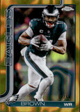 2025 A.J. Brown Topps Chrome GOLD LAVA REFRACTOR 7/50 #243 Philadelphia Eagles