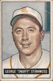 1951 George "Snuffy" Stirnweiss Bowman #21 St. Louis Browns BV $25