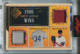 2025 Roger Clemens Fernando Valenzuela Leaf Seasons in the Sun SEASON LEADERS GOLD FOIL DUAL JERSEY 34/35 JERSEY NUMBER RELIC #SL-13 Dodgers Yankees