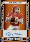 2024 Joe Montana Leaf Sports Heroes ORANGE AUTOGRAPH 5/5 AUTO #BA-JM4 Kansas City Chiefs