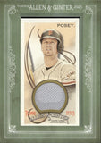 2023 Buster Posey Topps Allen & Ginter MINI FRAMED GAME-USED JERSEY RELIC #MFR-BP San Francisco Giants