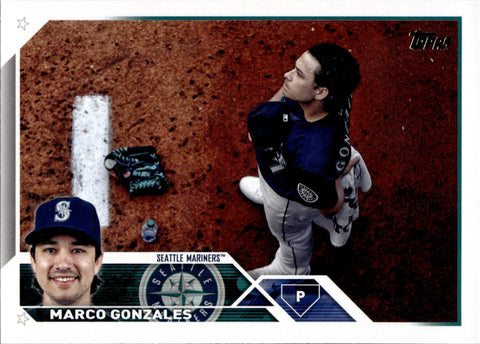 2023 Marco Gonzales Topps Series 1 SSP IMAGE VARIATION GOLDEN MIRROR #144 Seattle Mariners