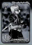 2024 Junior Caminero Topps Chrome Update NEGATIVE REFRACTOR ROOKIE RC #USC193 Tampa Bay Rays