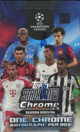 2023-24 Topps UEFA Club Competitions Stadium Club Chrome Soccer Hobby, Box *RELEASES 10/23*