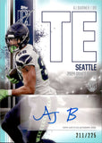 2024 AJ Barner Topps Signature Class ROOKIE CLASS AUTO TEAL VARIATION 211/225 RC AUTO #RCA-AB Seattle Seahawks