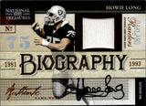 2009 Howie Long Playoff National Treasures BIOGRAPHY JERSEY AUTO 06/50 AUTOGRAPH #10 Oakland Raiders HOF *NRMT CREASES*