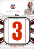 2022 Bryce Harper Topps SERIES ONE PLAYER JERSEY NUMBER MEDALLION CARD #JNM-BH Philadelphia Phillies