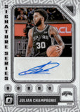 2023-24 Julian Champagnie Panini Donruss Optic SIGNATURE SERIES AUTOGRAPH AUTO #SS-CMP San Antonio Spurs