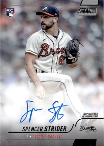 2022 Spencer Strider Topps Stadium Club AUTOGRAPH ROOKIE AUTO RC #SCBA-SST Atlanta Braves