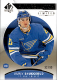 2025-26 Jimmy Snuggerud Upper Deck SP Authentic FUTURE WATCH LIMITED GOLD ROOKIE 32/99 RC #132 St. Louis Blues