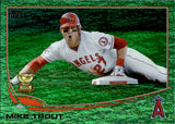 2013 Mike Trout Topps SLIDING EMERALD FOIL #27 Anaheim Angels